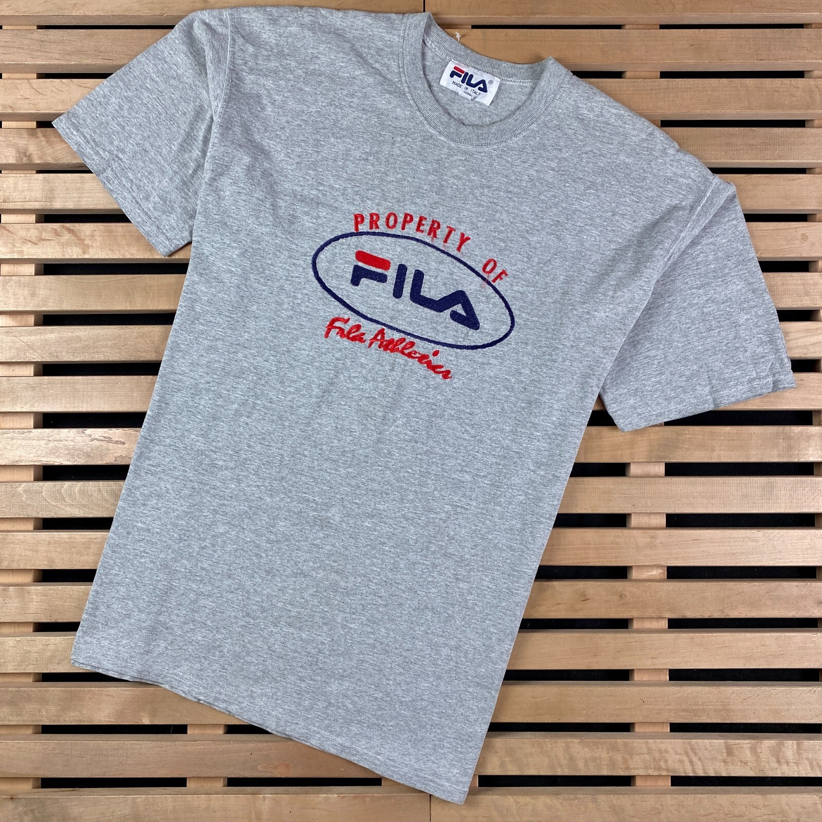 T shirt uomo manica corta Fila vintage grande logo taglia XL