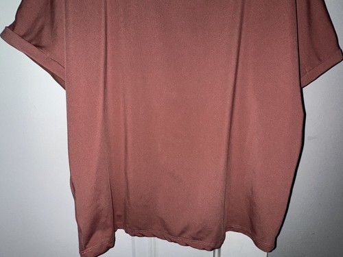 Girls RUNWAY Short Sleeve Mauve Pink Quick Dry Athletic Top Size Medium 8/10 - Picture 6 of 6