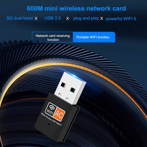AC 600Mbps Dual Band WLAN Stick USB-Funkadapter Wireless Adapter 2.4GHz / 5GHz - Afbeelding 11 van 12