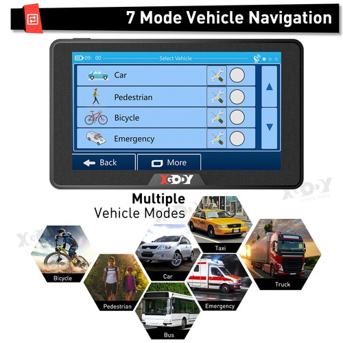 XGODY 7" Car Truck Sat Nav GPS Navigation Offline Lane Assistant Free AU Maps FM - Picture 5 of 13