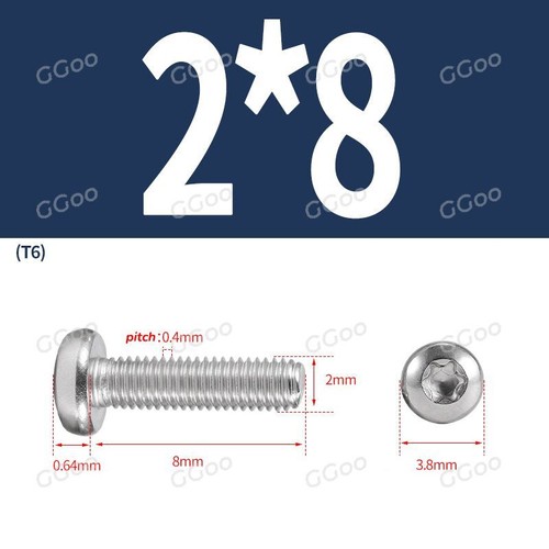 M2 - M8 Torx Pan Head Machine Screws Six Lobe Drive Bolts A2 Stainless Steel - Picture 8 of 73