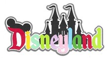 PREMADE SCRAPBOOK PAPER PIECING-DISNEY-MICKEY MOUSE-TITLE-DISNEY-DISNEYLAND