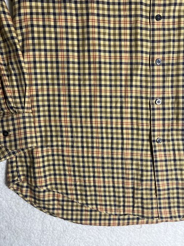 Scott Barber Shirt Adult Large Blue Yellow Red Oxford Button Up Soft Cotton Mens - Picture 4 of 5