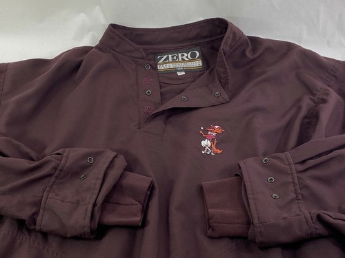 Zero Restriction Fox Lightweight Long Sleeve Quarter Snap Windbreaker Mens L - Picture 6 of 10