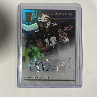 Gabriel Davis 2020 Donruss Elite Turn of the Century #TC-GD Auto RC #'ed /199