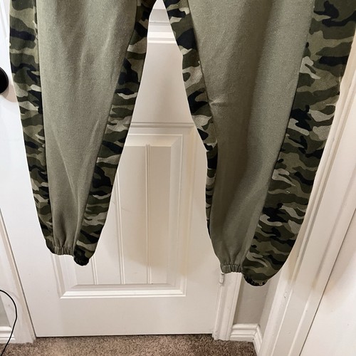 No Boundaries Army Green Camo Gold Star Pull On Jogger Pants Drawstring Junior L - 第 4/9 張圖片