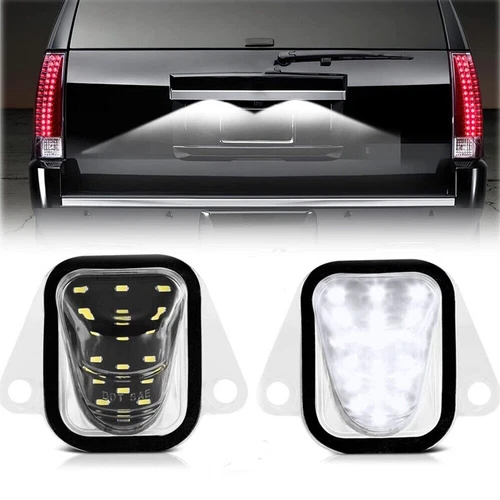 2X LED License Plate Tag Light Lamp For 2007-2014 Chevy Suburban Tahoe GMC Yukon