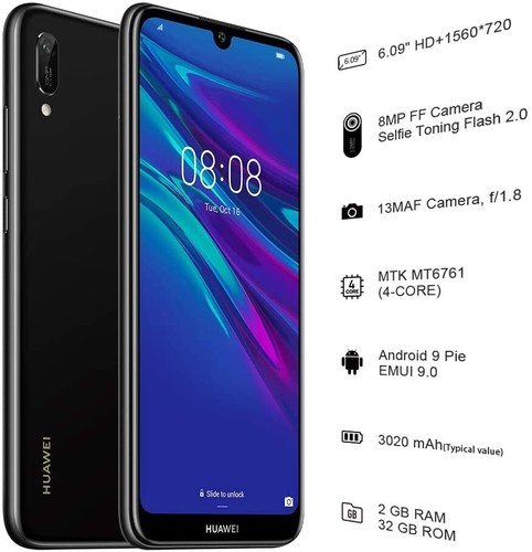 HUAWEI Y6 (2019) - Smartphone 32GB, 2GB RAM, negro medianoche - Imagen 5 de 6