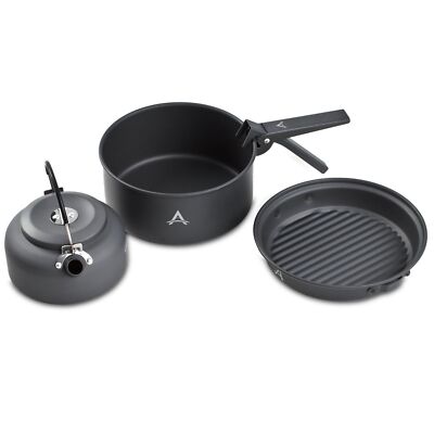 ANACONDA Survival Cook Set - Kochset, Pfanne, Topf, Teekessel, Campingzubehör 