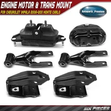 6x Motor Mount & Transmission Mount for Chevrolet Impala 2006-2011 Monte Carlo