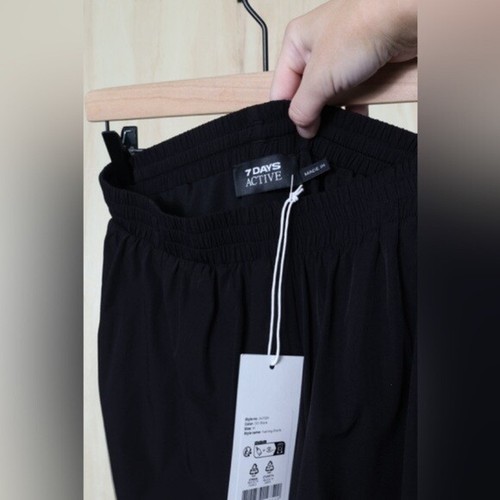 NWT 7 DAYS ACTIVE Training Shorts Black Size Medium - Picture 5 of 5