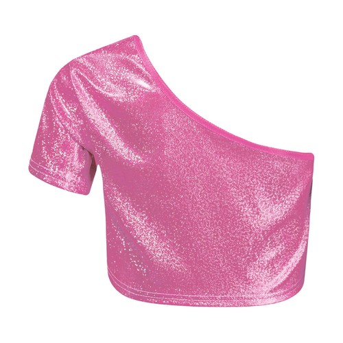 Kids Girls Dancewear Sequins Dance Outfit School Show Crop Top With Skirt Jazz - Picture 42 of 84