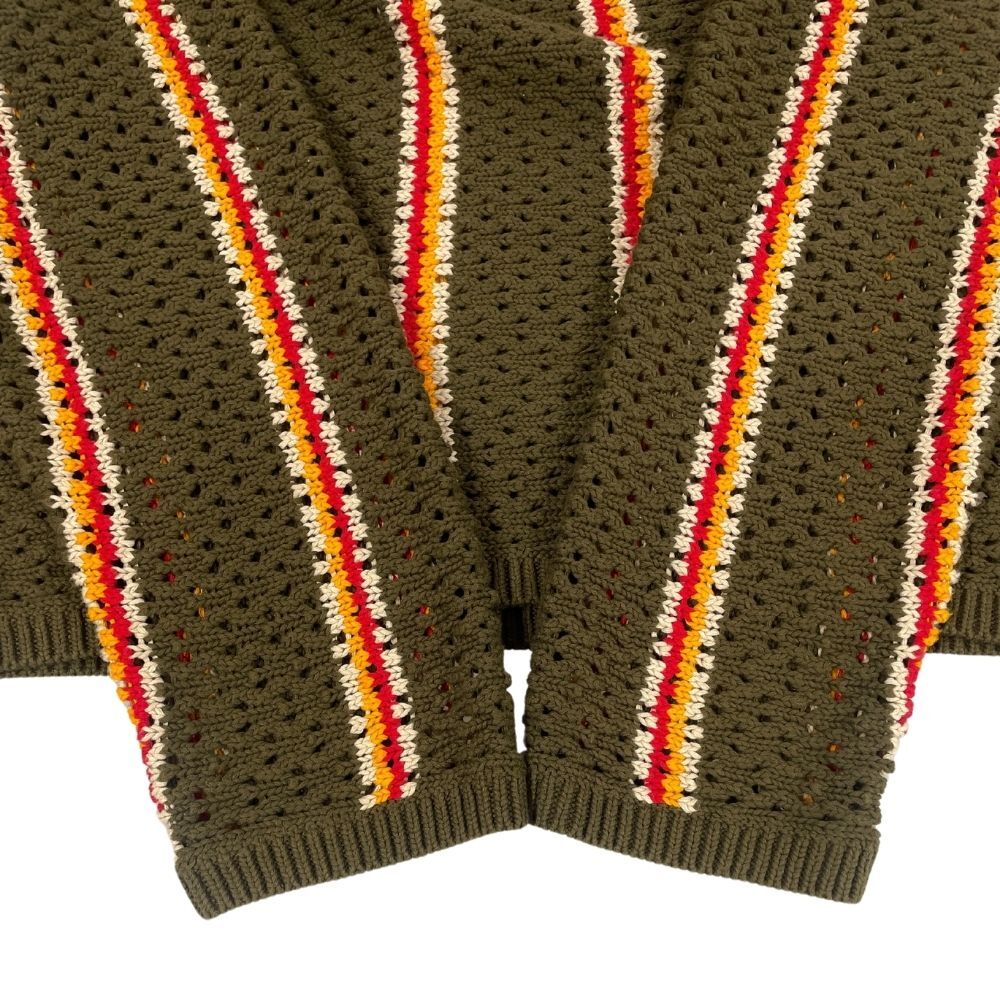 STUSSY ×Patta Stripe Loose Gauge Crewneck Sweater Khaki XL STUSSY ×Patta Stripe Loose Gauge Crewneck Sweater Khaki XL