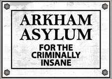 ARKHAM ASYLUM FOR THE CRIMINALLY INSANE D.C MAGNET 2.5” X 3.5” NEW