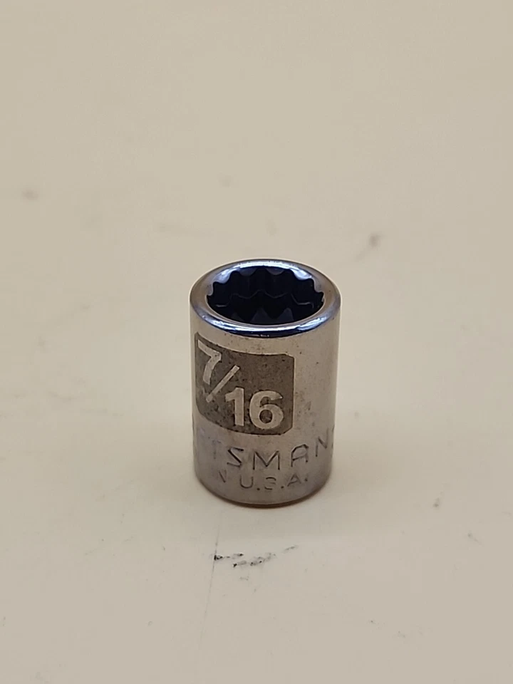 Craftsman Tools 7 /16" 12 Point 3/8" Drive Shallow Socket G2d -34633 USA - Image 2 of 4