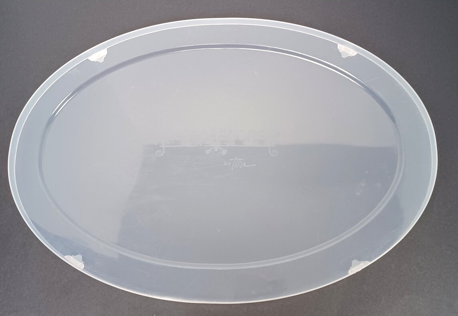 Temptations by Tara Bakeware Clear Replacement Plastic Oval Lid 16.25