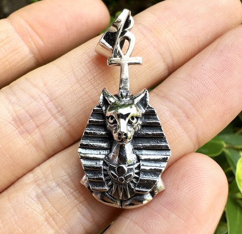 BASTET Göttin von Ägypten Anhänger 925 STERLINGSILBER geflügelte Katze ägyptische Pyramide - Bild 4 von 14