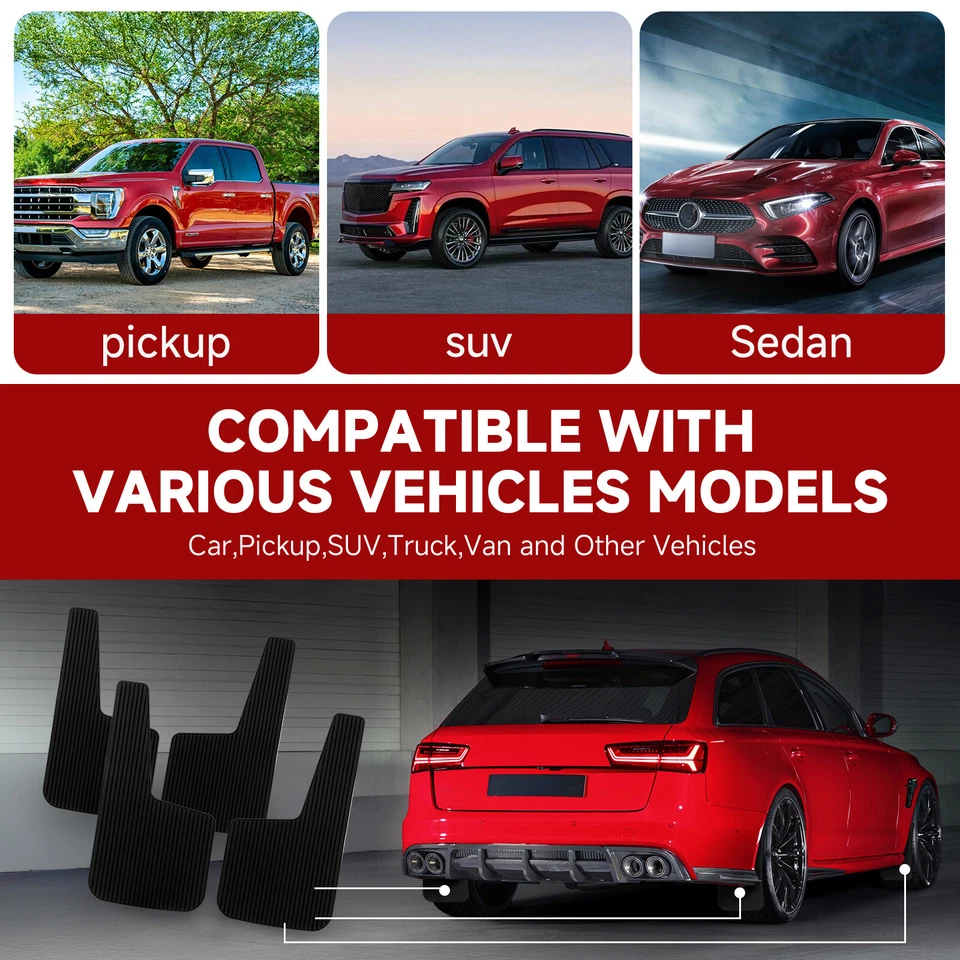 4 резиновых широких брызговика брызговики брызговики брызговики для Cadillac XT5 XT6 SRX - Изображение 4 из 4