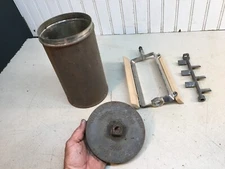 Vintage Ice Cream Freezer Maker  3 x  G Canister Lid Paddle  9in White Mountain