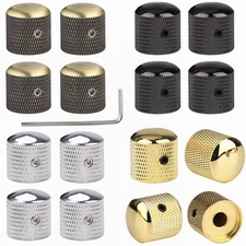 Metal Guitar Knobs Volume Tone Control Knobs Dome Knobs for FD ST Tele LP Guitar