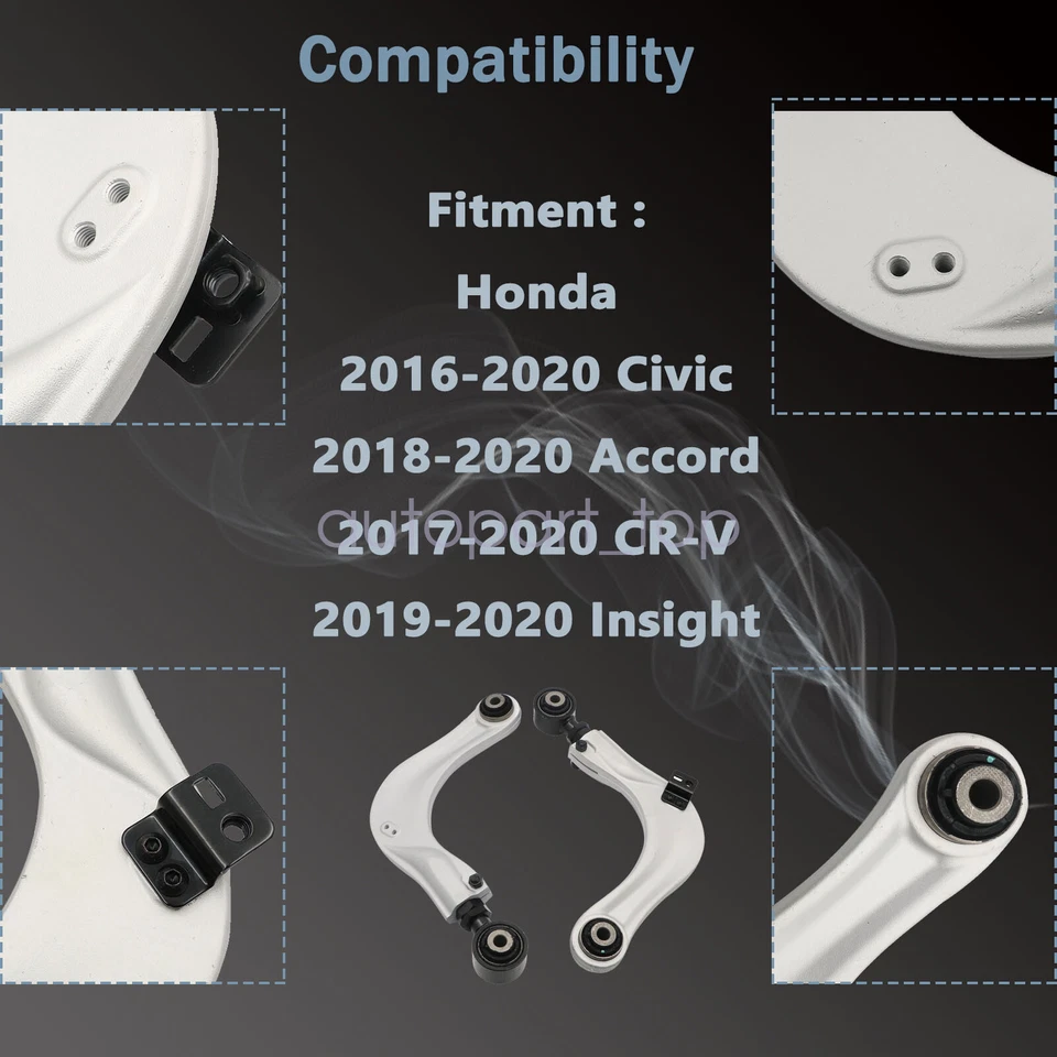 2X Kit de alineación de brazos de control superiores aptos para Acura Integra 2016 2017-2024 Foto 3 de 4
