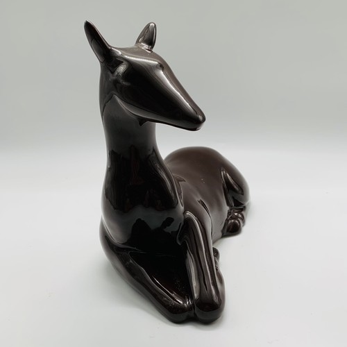 Vintage Ceramic Horse Glossy Deer Statue Figure Sculpture MCM 10”x8”x5” Signed - Picture 2 of 10