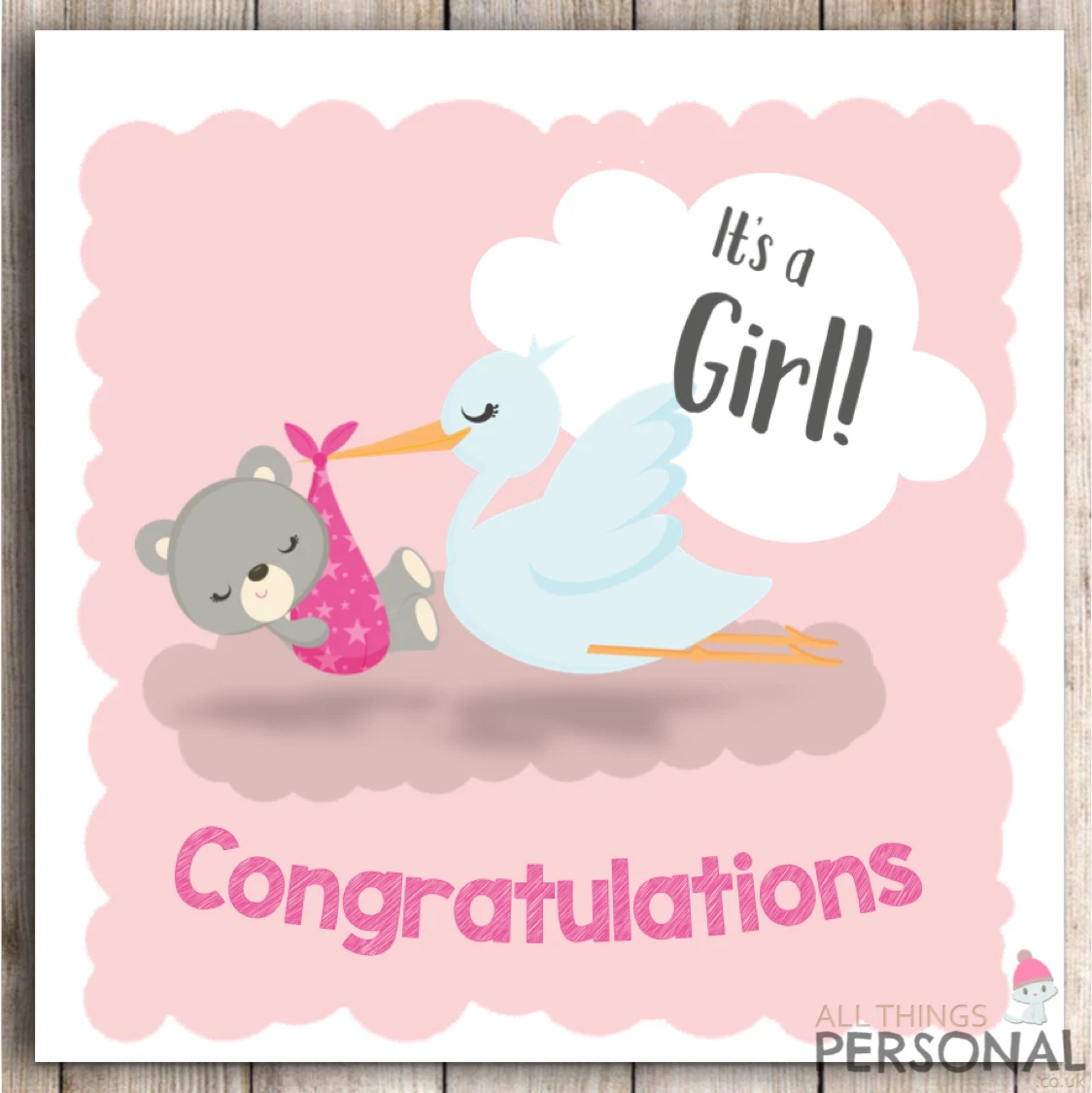 Congratulations Its A Girl Card