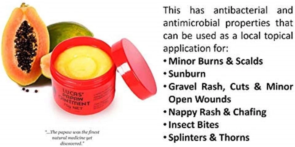 Lucas Papaw Ointment 75g Multi-Purpose Healing Balm for Lips Skin Burns Bites - image 3 of 4