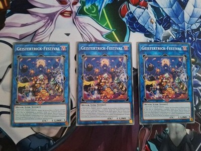 Yu-gi-oh 3x Geistertrick Festival Common 1.Auflage Deutsch