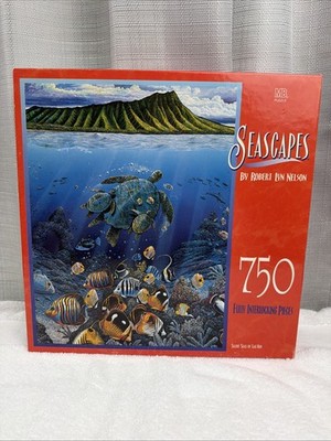 1986 MB Robert Lyn Nelson s Seascapes 750 Piece Puzzle Silent Seas Of Lae Ahi