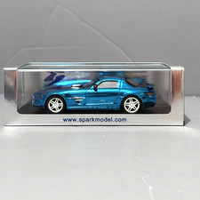 Spark 1/43 2012 Mercedes Benz SLS Amg E Electric Drive Blue Show Car Resin Model