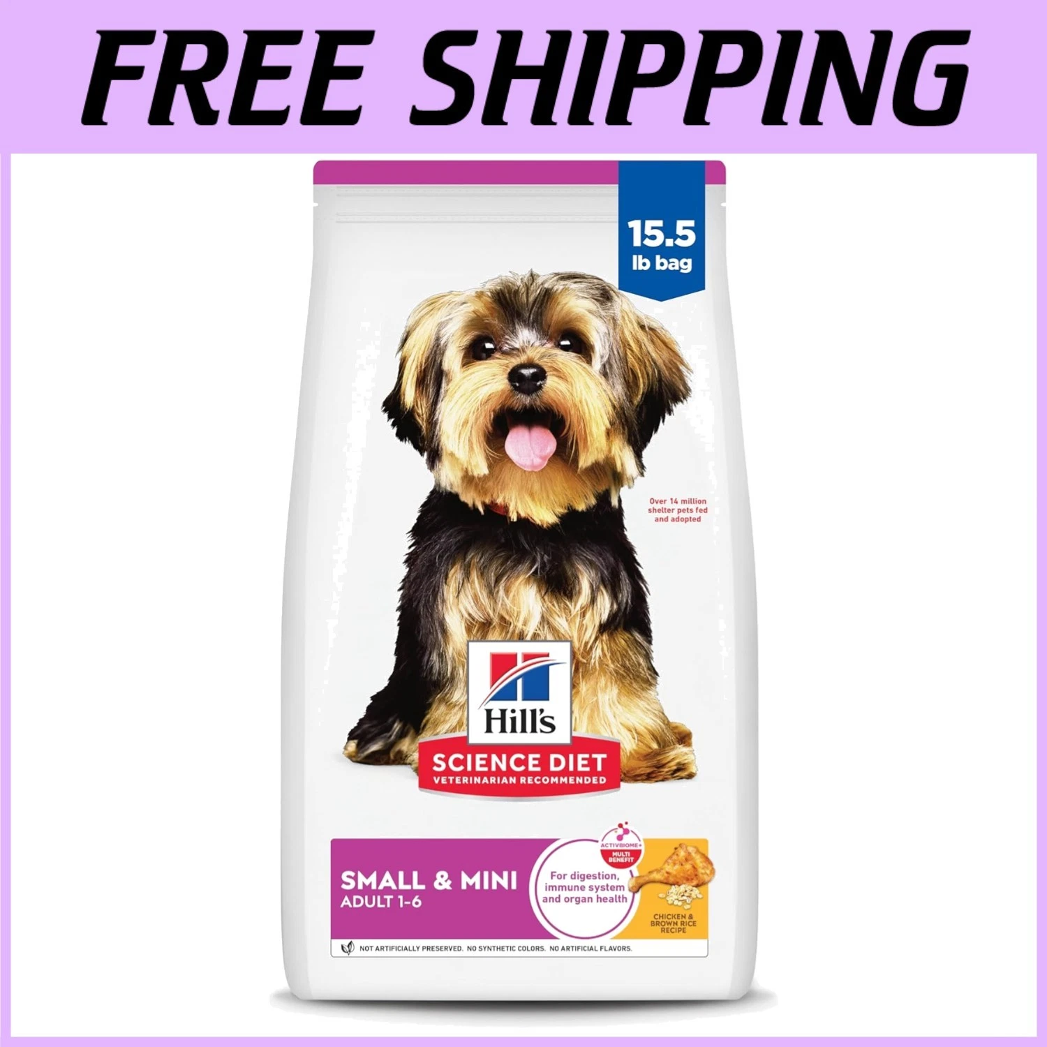 Small & Mini Breeds Nutrition, Chicken & Brown Rice, 15.5 lb`