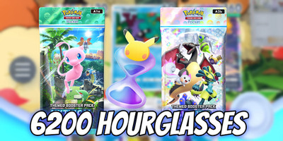 (BUY 3 GET 1 FREE)  ''6200+ HourGlass'' Pokemon TCG Pocket Trading Card Game