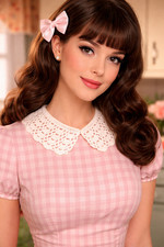 Vintage Crochet Collar Detachable Lace Peter Pan Style Off-White Snap Closure