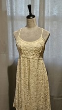 Maurice's lacey Summer Dress Cream Color XL Razor Back Worn Once .
