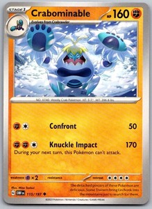 Crabominable 115/197 Obsidian Flames Uncommon