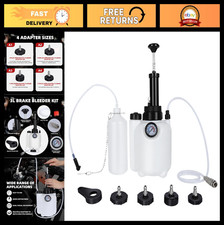 3L Brake Bleeder Vacuum Pump Kit with 1L Bottle  4 Adapters - Universal Vehicle