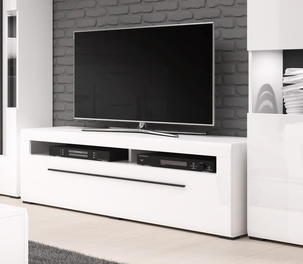 "Lowboard \"Tulsa\" Tv-Unterschrank Mdf Weiß Hochglanz 160Cm"-image