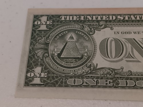 Error- 1974 $1 Green Seal Federal Reserve Note- Mis Cut Error- Hand Signed - Picture 5 of 8