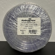 Hydro Flow #708222 Roll Vinyl Tubing Clear 1/4" ID x 3/8" OD Hydroponic Hose