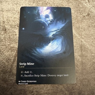 Strip Mine - Custom Art MTG Magic The Gathering Playtest Card
