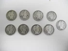 lot of 9 90% Silver U. S.  Barber Half Dollars Halves 1902 - 1912