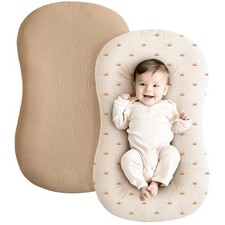 Muslin Baby Lounger Cover 2 Pack, 100 Cotton Newborn Lounger Cover, Soft and...