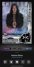 DIGITAL TOPPS WWE SLAM Aleister Black SUPER RARE WHITE MOJO RELIC Read