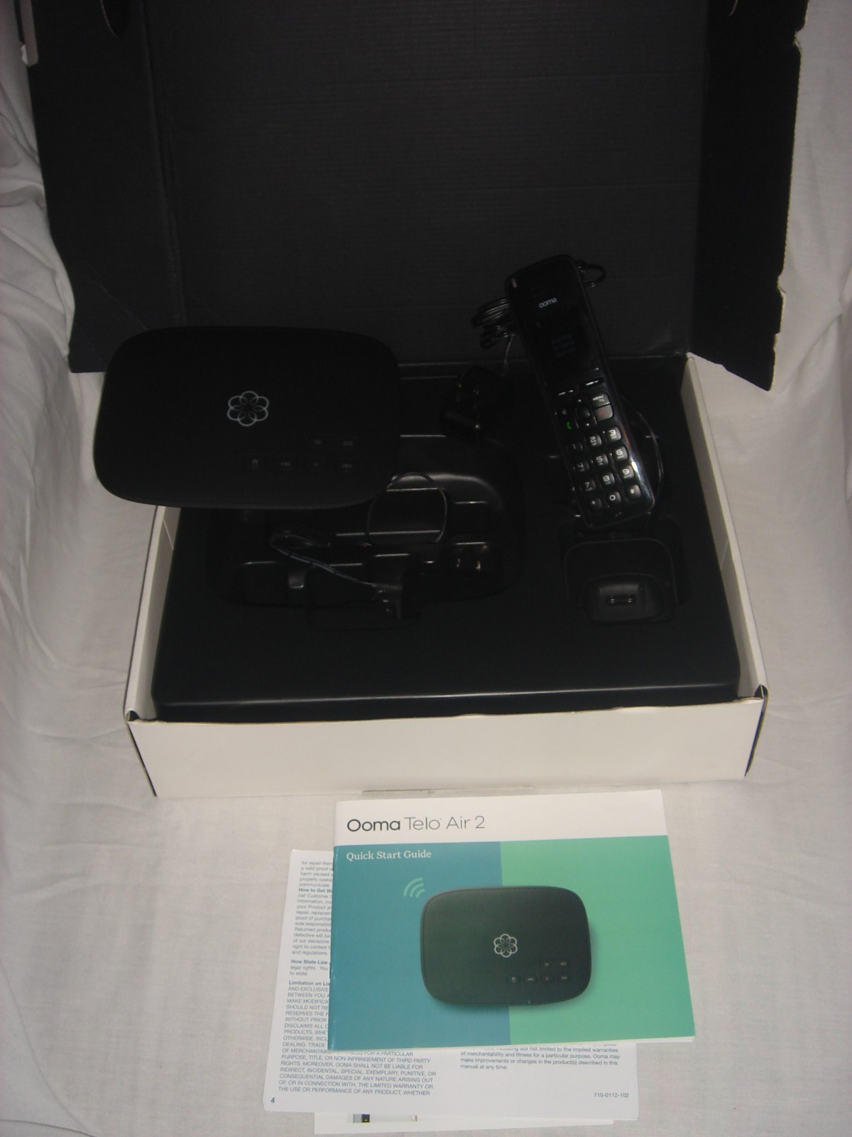 Ooma Telo Air Internet Home Phone Service w Cordless Handset Phone! 