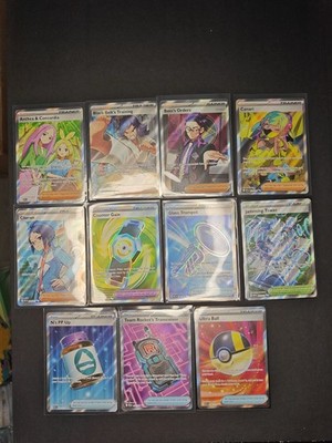 Pokémon Karten Aufgestiegene Helden Komplett Trainer Set Konvolut 11 Karten NM