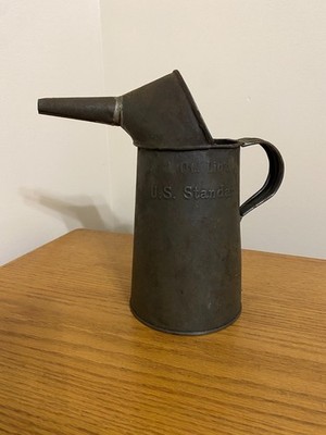 Vintage Metal U.S. Standard Oil Service Station Fill Transfer Funnel Can TA-81