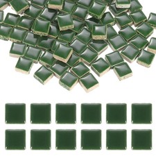 9mm Square Mosaic Tile, 300g Ceramic Mosaic Tile Bulk, Green