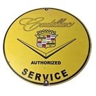 Vintage Cadillac Service Sign - Gas Dealership Sales Automobiles Porcelain Sign
