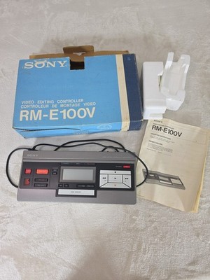 Vintage Sony Video Editing Controller RM-E100V Betamax VHS Original Box & Manual